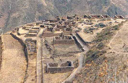 Pisac ruins of Peru